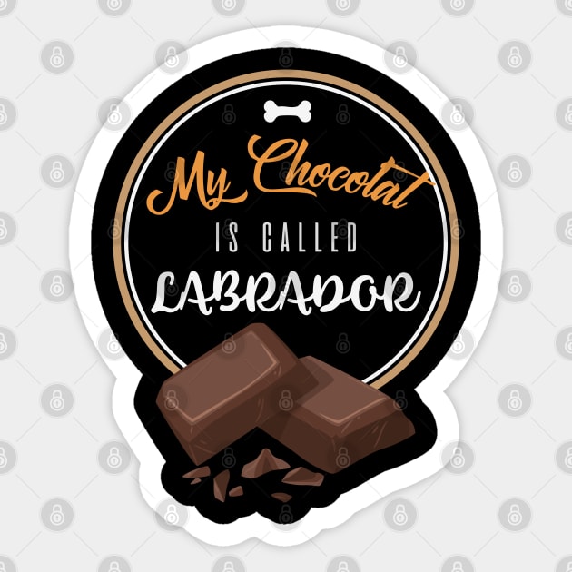 Chocolat Labrador Sticker by CTShirts